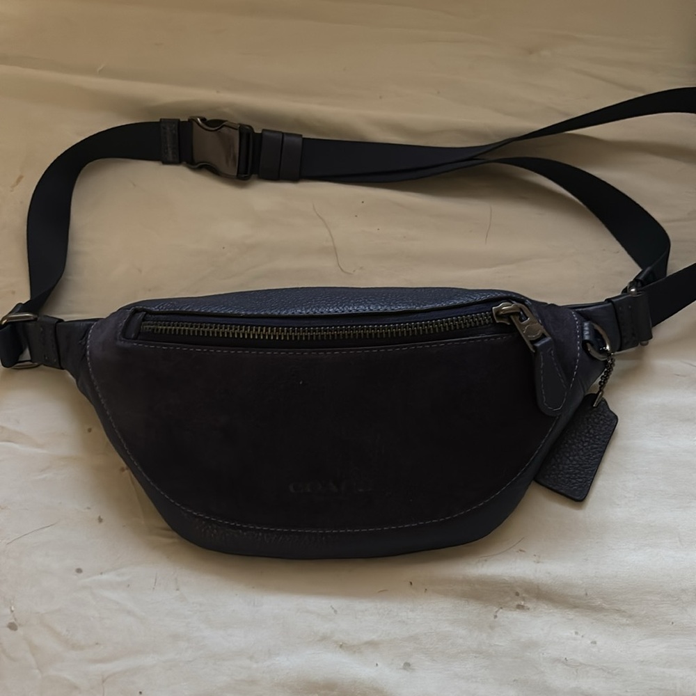 Coach Dark Leather Belt Bag